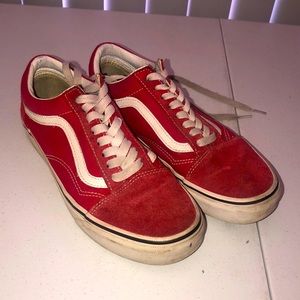 Red Lowtop Vans